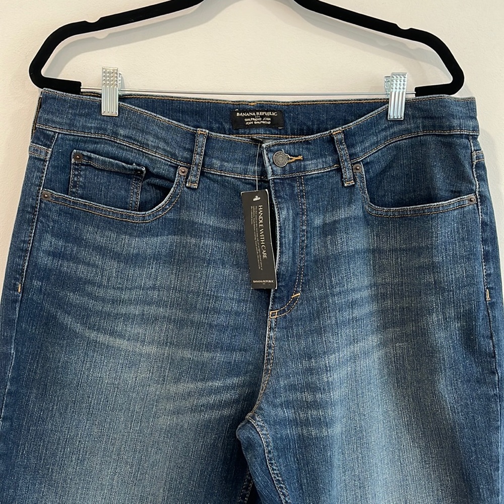 NET Banana Republic Girlfriend Jeans size 32 (US 14) stretch dark denim